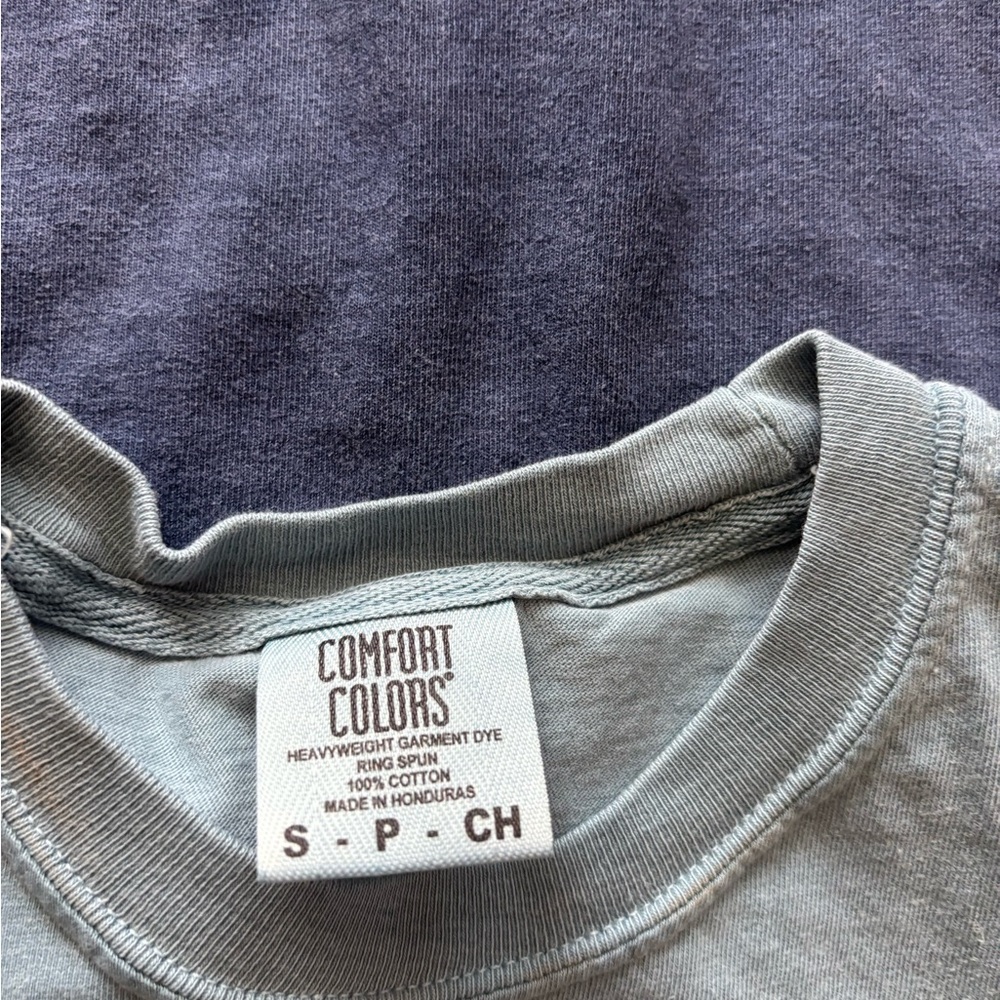 Comfort Colors Bundle of Tees in Blue and Green - Picture 3 of 5